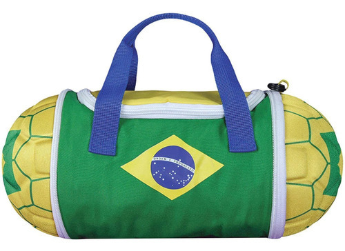 Lancheira Bolsa Térmica Bola Brasil Cor Verde/amarelo