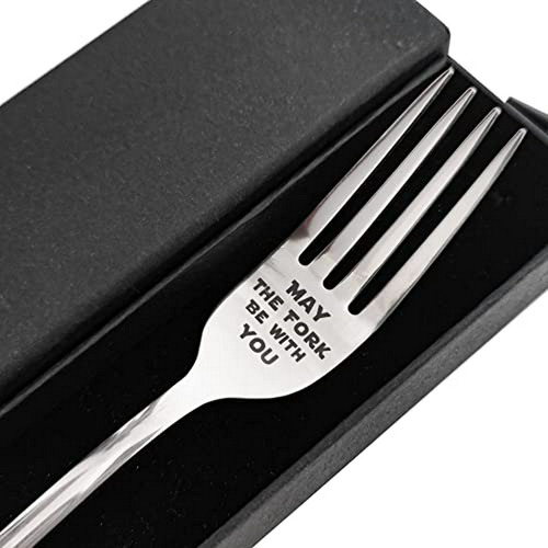May The Fork Be With You Laser Engraved Stainless Steel