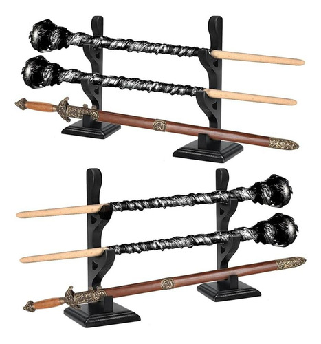 Juego De 2 Soportes Para Varita De Mago De Madera Soporte