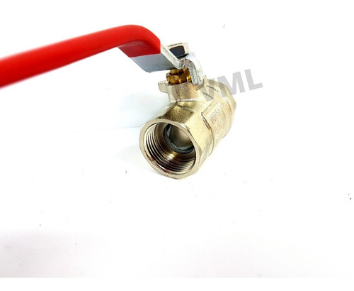 Valvula De Paso Llave Esferica Bronce 1/2 Pulgadas