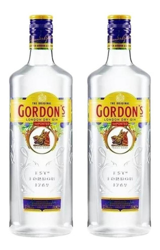 Gin Gordons 700 Ml Pack 2 Unidades Dry Antiguo Ginebra