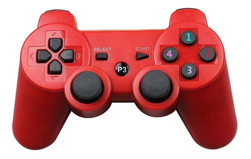 Control Inalambrico Para Playstation 3 Buena Calidad Rojo