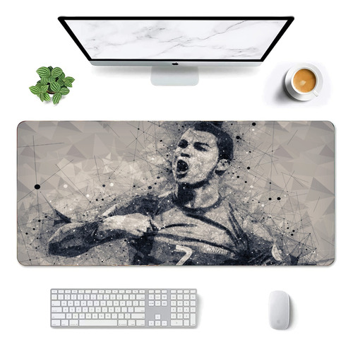 Mouse Pad Largo Cristiano Ronaldo Cr7 Futbol Arte 30x70cm