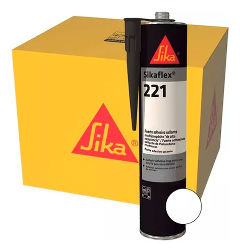 Pack 12x300ml Sikaflex 221 Blanco - Sellante Multiuso Adhesi