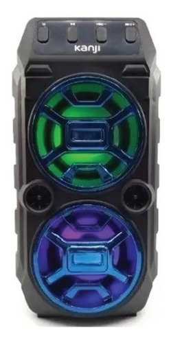 Imagen 5 de 5 de Parlante Portátil Kanji Kj-bora Bluetooth Luces Led Radio