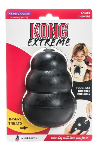 Juguete Kong Extreme Negro X-large Extra Rubber Toy Original