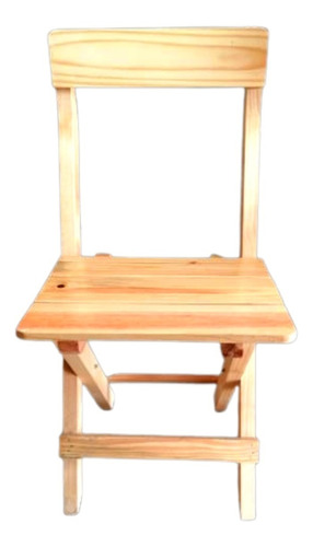 Silla Plegable De Madera Pino 