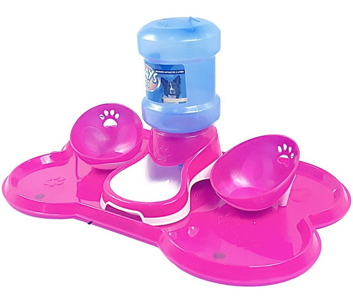 Comedouro Duplo Para Cachorros Bebedouro Gato Bebedouro Cães