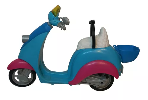 Moto De Brinquedo Motinha Scooter Estilo Barbie Jog Burgman rosa branca