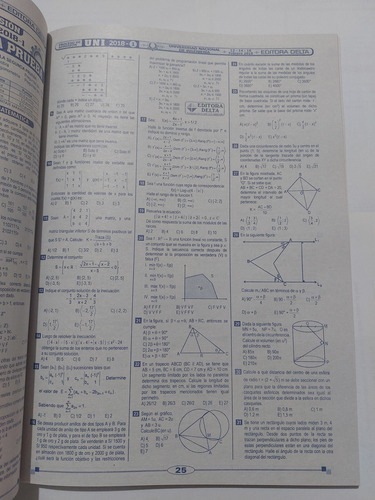 Libro De Examenes De Admision Uni 2014 Al 2019