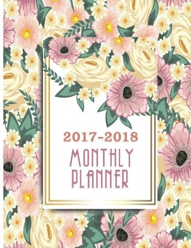 2017 2018 Monthly Planner Floral Lettering Cover Monthly Org