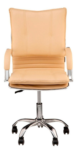 Cadeira de escritório Show de Cadeiras Desenho italiano  capuchino com estofado de couro sintético