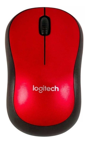 Imagen 1 de 3 de Mouse inalámbrico Logitech M185 rojo