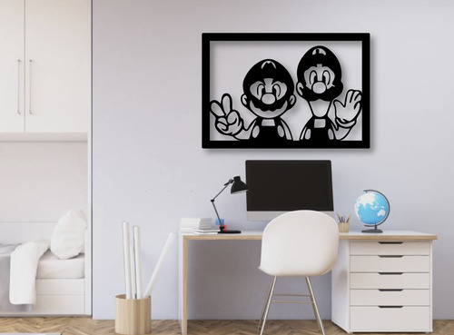 Cuadro Calado Mario Bros Decorativo Moderno 