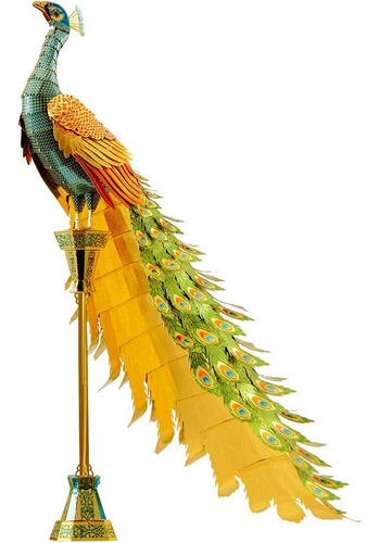 Rompecabezas Metálico 3d Pavo Real Piececool
