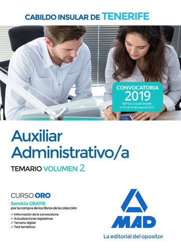 Auxiliar Administrativo/a Cabildo Insular Tenerife Vol 2