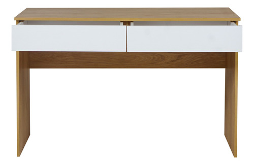 Escritorio Oficina / Hogar 2 Cajones 120x50 Hickory Blanco Hickory Blanco