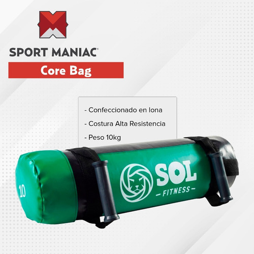 Imagen 4 de 5 de Core Bag Sand Bag 10 Kg Entrenamiento Funcional Sol Fitness