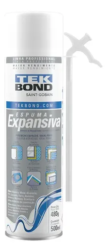 Foto real de Espuma Expansiva Tekbond 500 Ml para Portas e Janelas