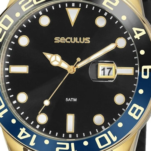 Relógio Masculino Seculus 2 Anos De Garantia 20902gpsvdu1