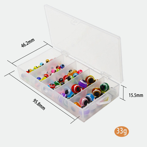 100x 4/5/6/8mm Ojo De Cuentas De Pesca Kit De Bricolaje De