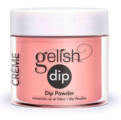 Gelish Dip Powder 23gr Polvo De Inmersion Dont Worry Be Bril Color Coral