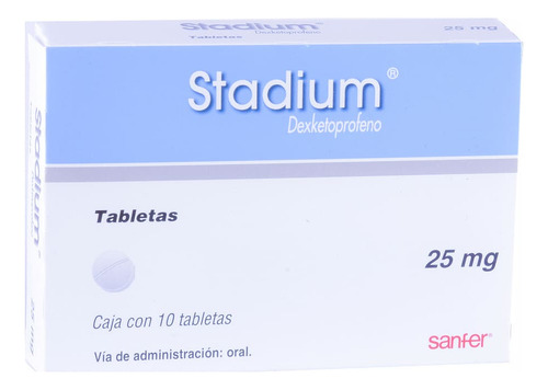 Stadium Tabletas 25 Mg, 10 Tabletas