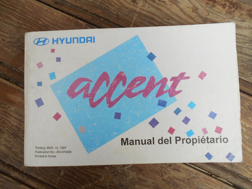 Manual De Usuario Hyundai Accent