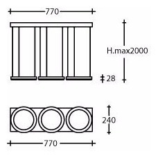 Imagen 2 de 10 de Lamparas Colgantes Modernas Led Olimpic 3 L Candil 220v 25w