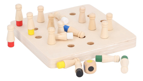 Juego De Mesa De Ajedrez Con Memoria De Madera Para Niños Pe