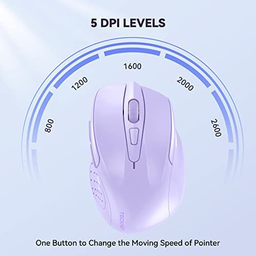 Ratón Tecknet Pro M003 En Ámbrico/lavanda