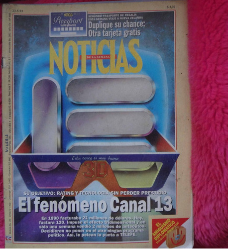 Revista Noticias 23 De Mayo De 1993 - Malvinas - Xuxa