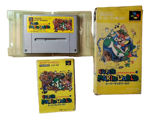 Super Mario World Japonés Con Caja Y Manual Snes Super Famic (Reacondicionado)