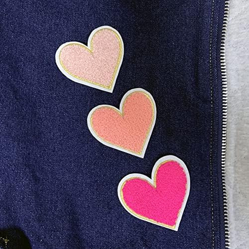 Saktopdeco 12 Uds. Parche De Chenilla Con Forma De Corazón P