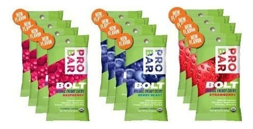 Probar Bolt Organic Energy Chews Paquete De Fresa, .