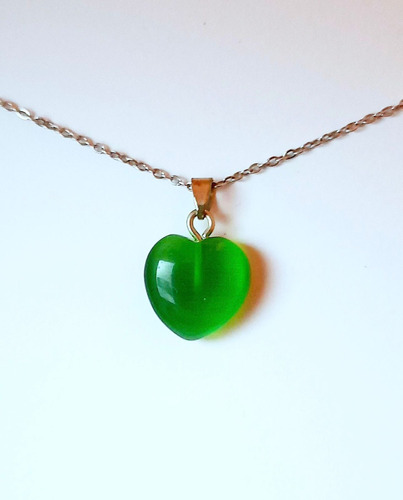 Collar Corazón De Jade