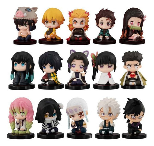 15 Unids/set Para Anime Demon Slayer Linda Figura Muñeca