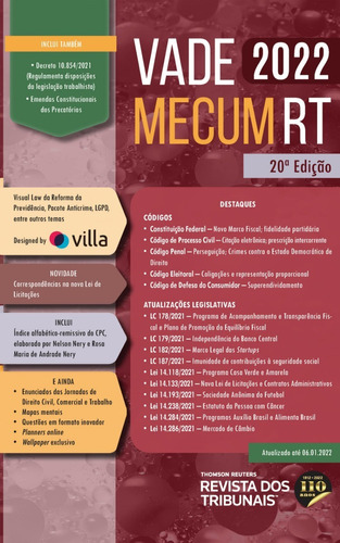 Vade Mecum Rt (20ª Edição 2022)