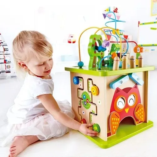 Cubo De Actividades 5 En 1 Safari Hape, Mvd Kids Color Multicolor