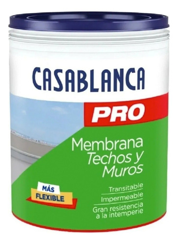 Casablanca Pro Membrana Liquida Techos Muros X 4 Color Rojo