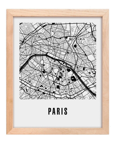 Cuadro Mapa Neo Paris