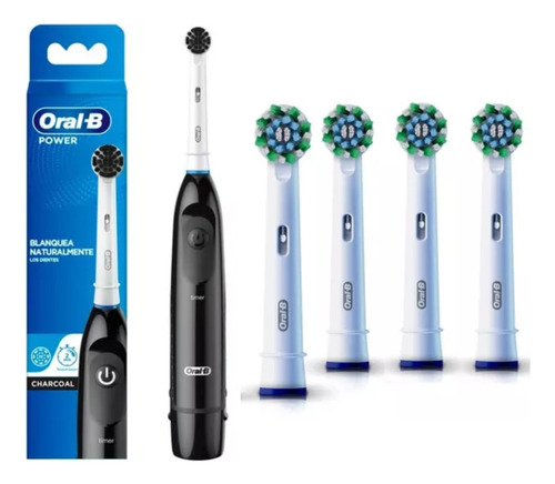 Combo Oral B Cepillo Dental Electrico A Pila + 4 Repuestos