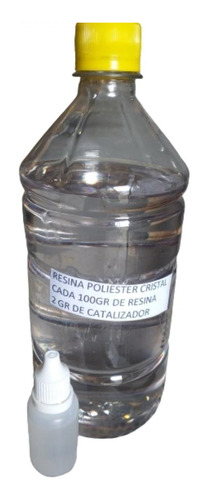 Resina Poliester Cristal X 10  Kilos + 2 Pigmentos De 60cc.