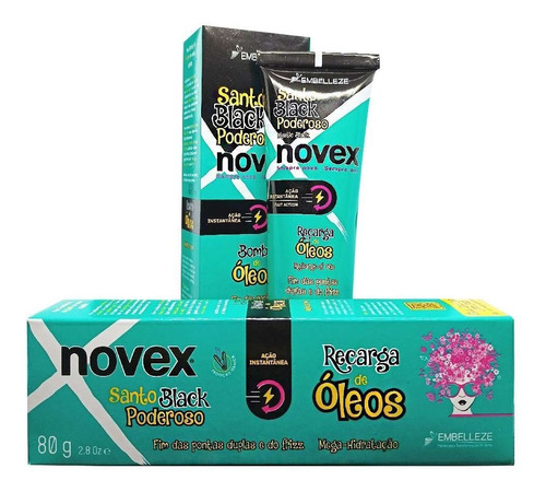 Novex Recarga De Oleos Santo Black Poderoso 