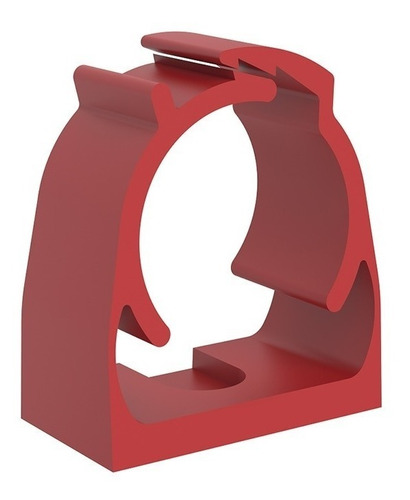 Imagem 3 de 3 de Abraçadeira Click P/tubo Eletroduto 32mm 1 Vermelha 20pçs