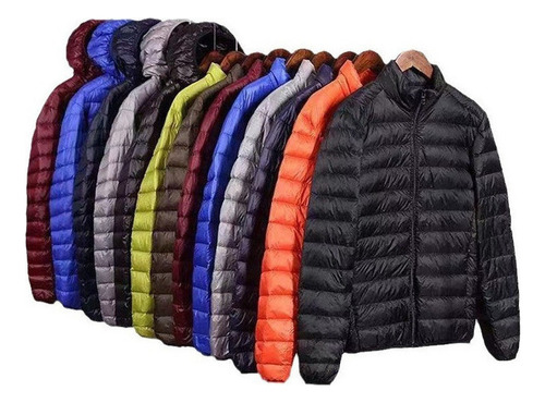 Chamarra De Invierno Ultraligera Con Capucha Para Hombre