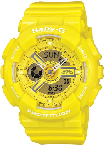 Reloj Casio Para Mujer Ba110bc-9a  Baby-g Tablero Amarillo
