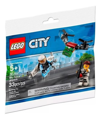 Bloques Lego City 30362 Bolsa Policia Ladron Jetpack Edu
