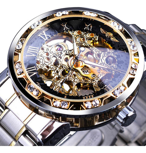 Reloj Mecánico Automático Con Diamantes De Imitación Huecos