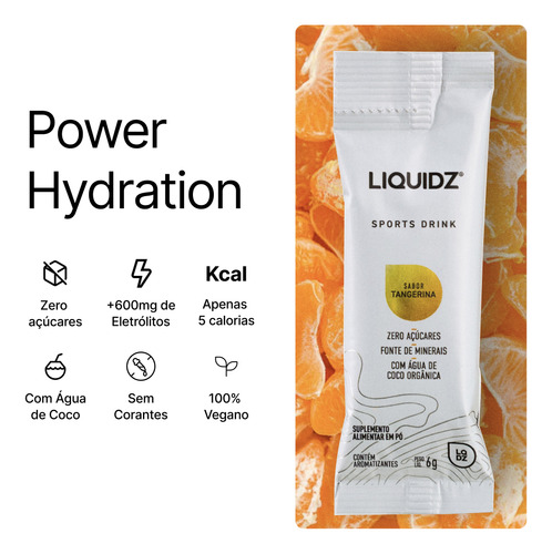 Suplemento Isotonico Liquidz Sabor Tangerina 14un